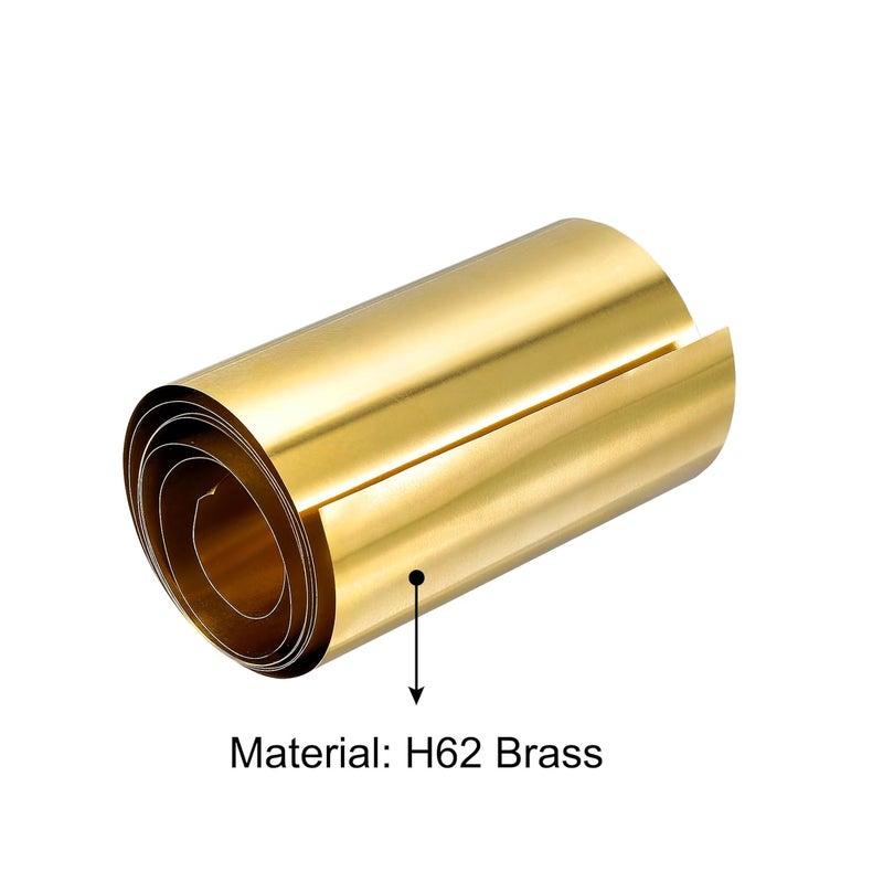 uxcell Brass Sheet Roll, 3000mm x 100mm x 0.06mm Brass Foil Roll Brass Strip for Crafts, Electrical Repairs, Grounding - Image 3